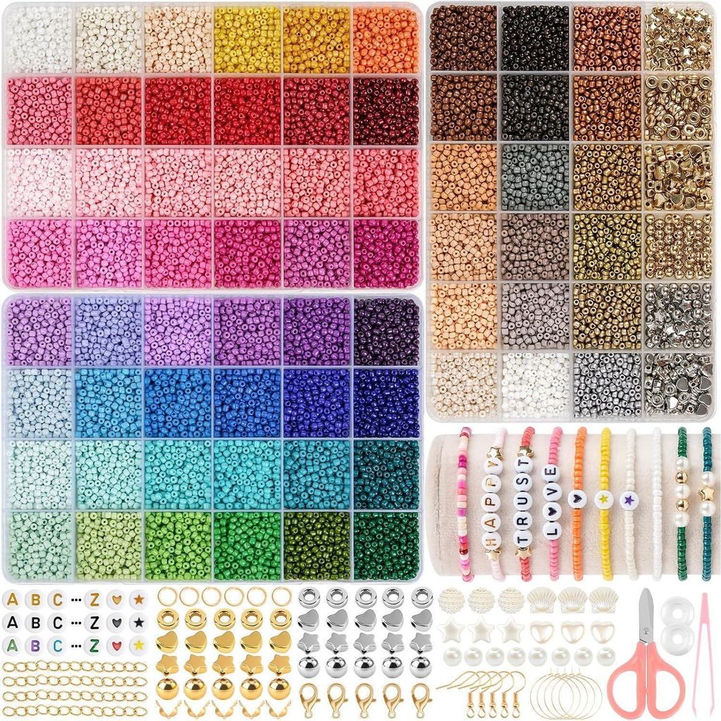 RUBY korálky na náramky sada DIY šperky pastelové 3mm Obrázok produktu 