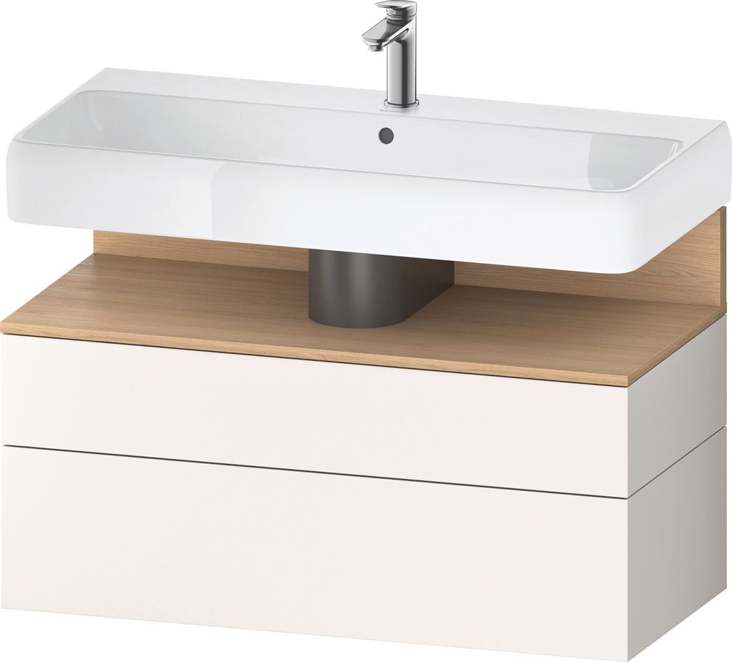 Duravit Qatego Waschtischunterbau, 1 Auszug und 1 Schublade, 990x470x590mm, Nische Eiche Natur, QA4395030840010