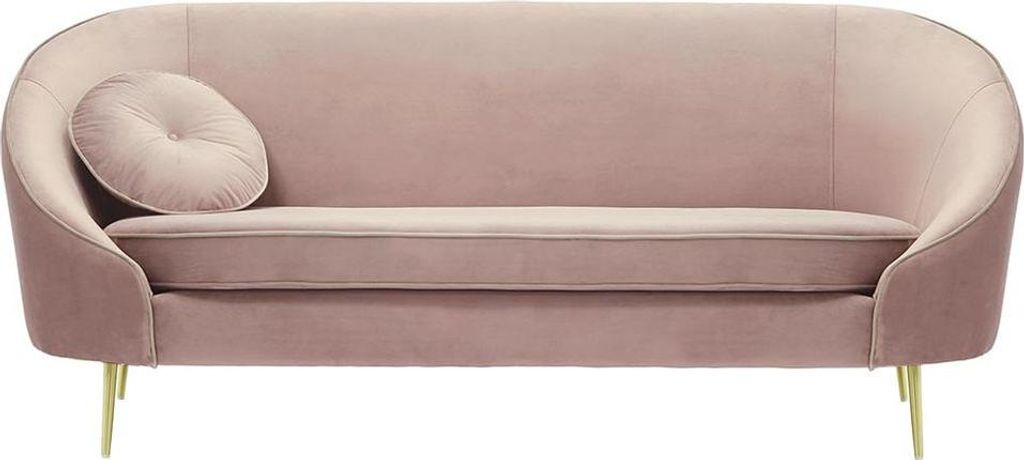 Dreisitzer-Sofa Kooper-Velluto 14-Contrast piping-gold metal