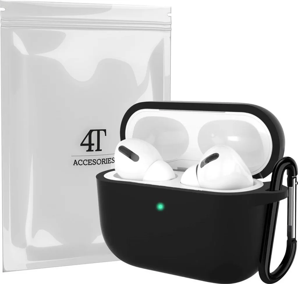 Custodia Professionale AirPods Pro 1 Silicone Nero - Look Minimalista