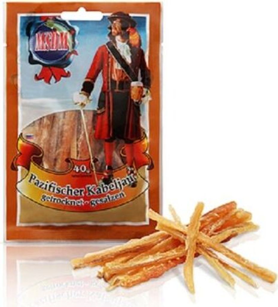 EuroAsia Trockenfisch Kabeljau Jerky Pikanter Gesalzen 36g Produktbild 