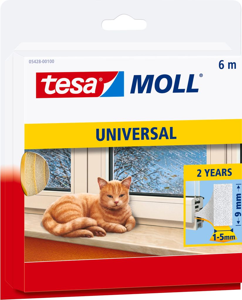 tesamoll Fensterdichtung Schaumstoff (1 x 6 m) - Profil: 9 Produktbild 
