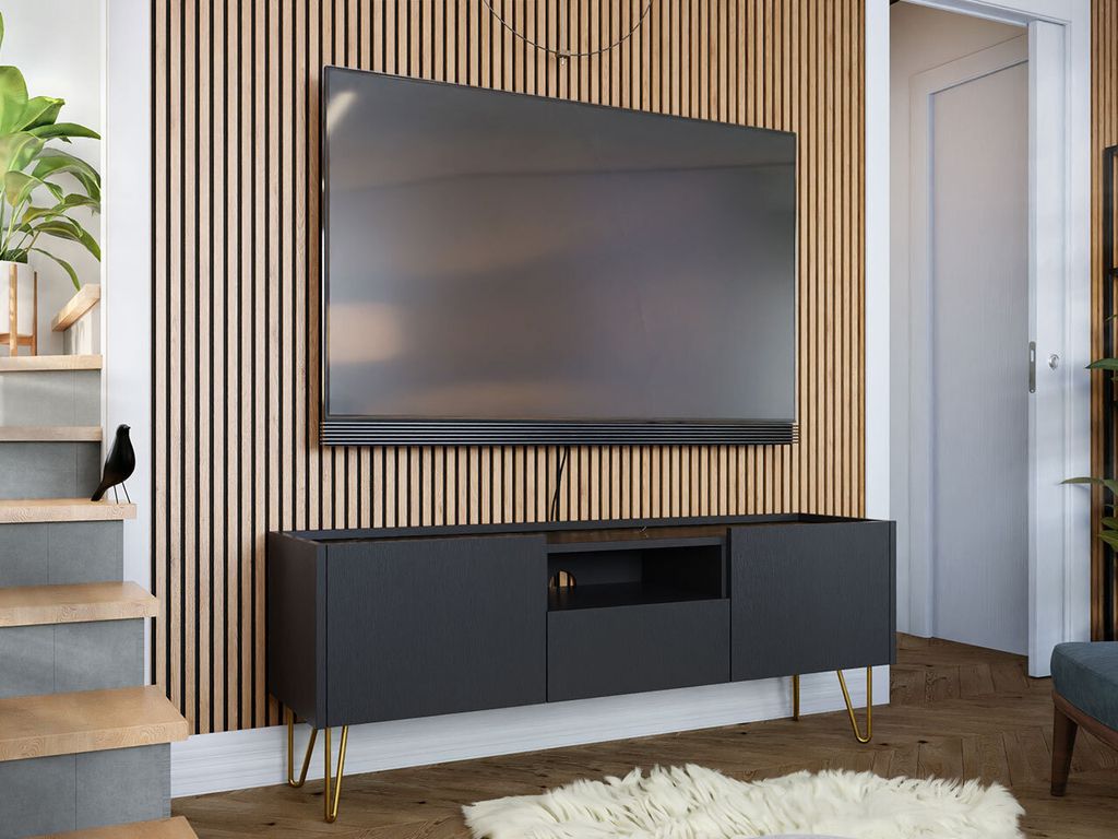 MIRJAN24 TV-Lowboard Narine RTV144 mit Schublade und Produktbild 2