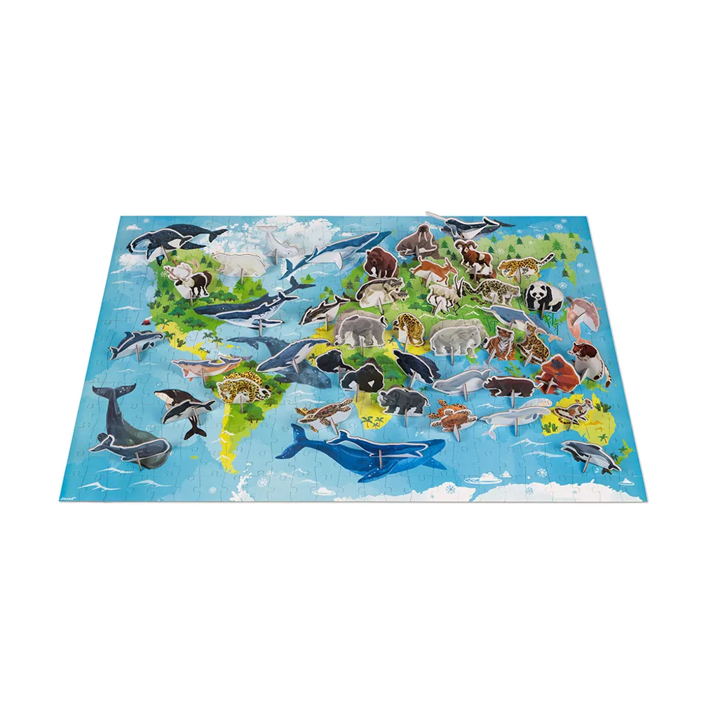 Puzzle éducatif Janod WWF Espèces menacées - Jeu en bois responsable
