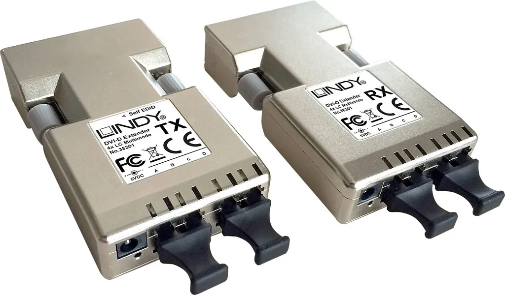 LINDY Extender DVI-D Single Link Fibre Optic 500m - Liaison sans Perte