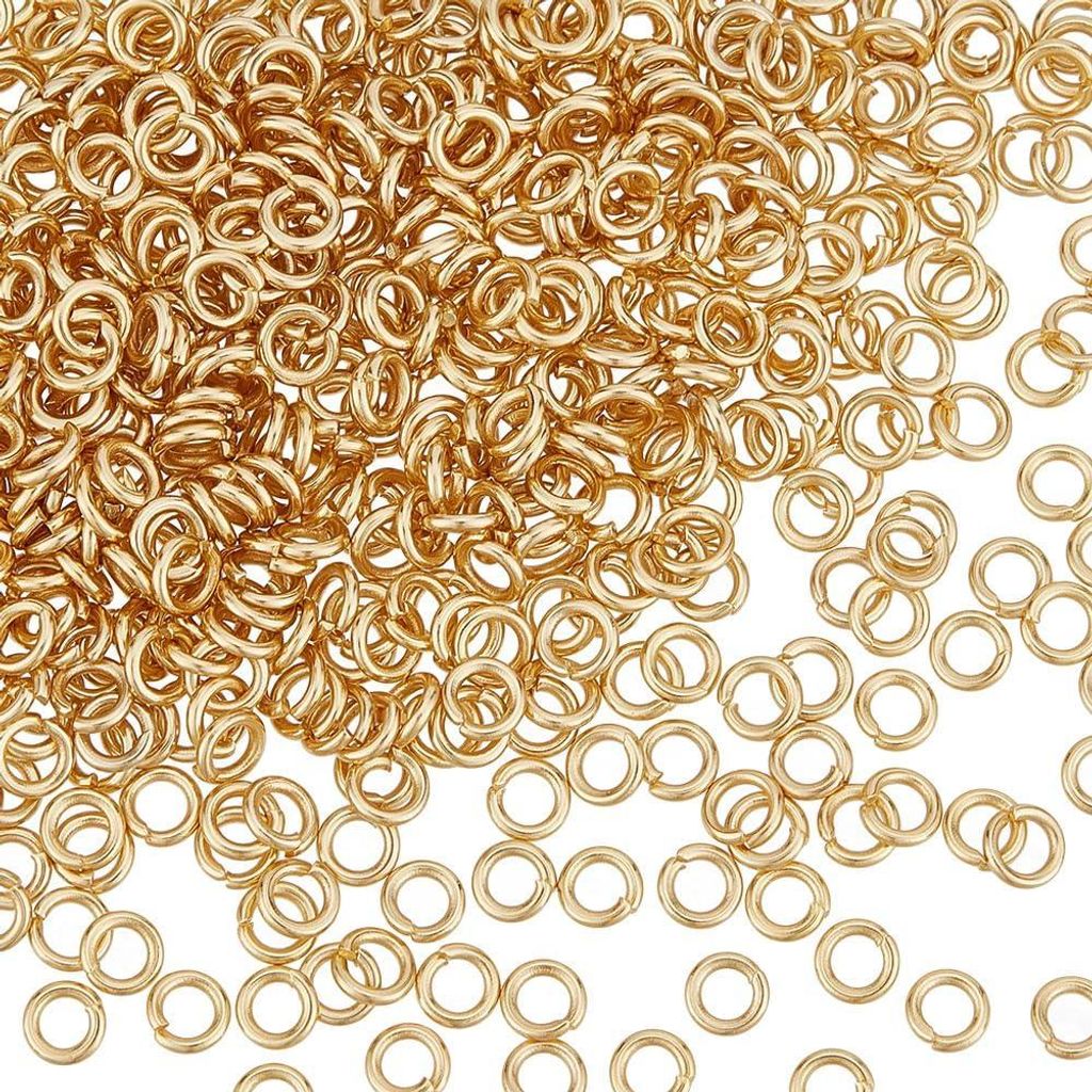 500 Stück 4Mm Goldene Edelstahl Springringe Connector - Schmuckzubehör für Schmuckherstellung & Bastelprojekte und Kettenreparatur