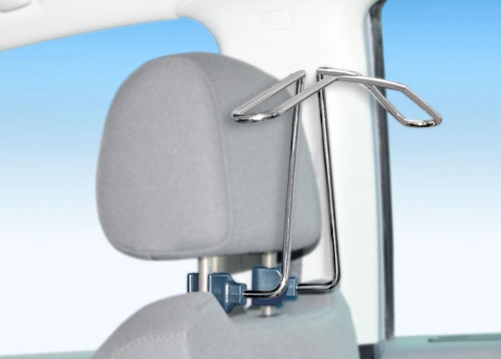 Chromfarbender Kleiderbügel Autokleiderbügel Autogarderobe Reisekleiderbügel