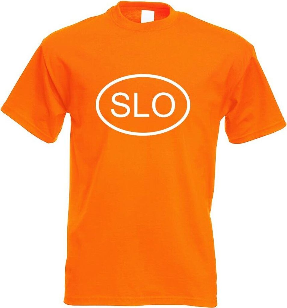 Kiwistar - T-Shirt - orange - Slowenien SLO Motiv Bedruckt Funshirt Design Print - mit Motiv Bedruckt - Funshirt Design - Sport - Freizeit - Herren...