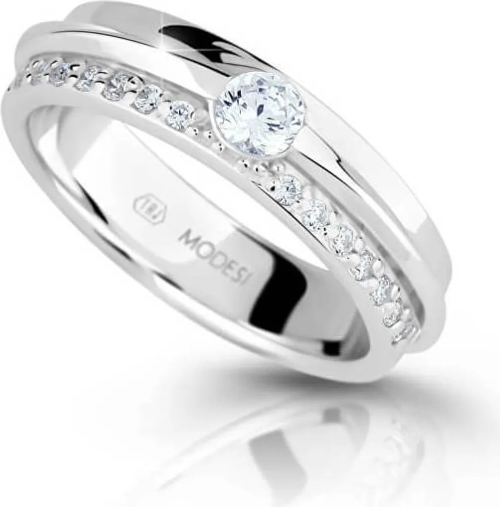 Bague en argent chic M16020 pour soirée et mariage - Taille 58 mm