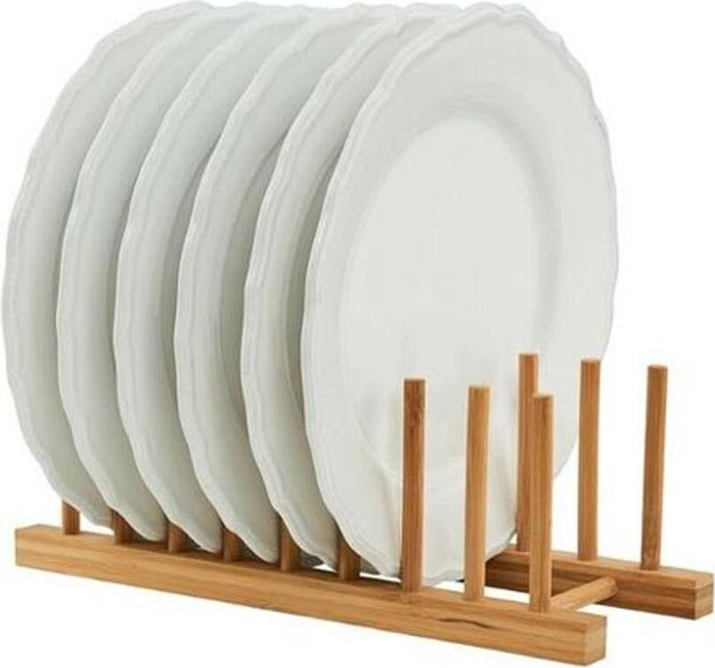 Tellerregal Bambus Organizer Produktbild 