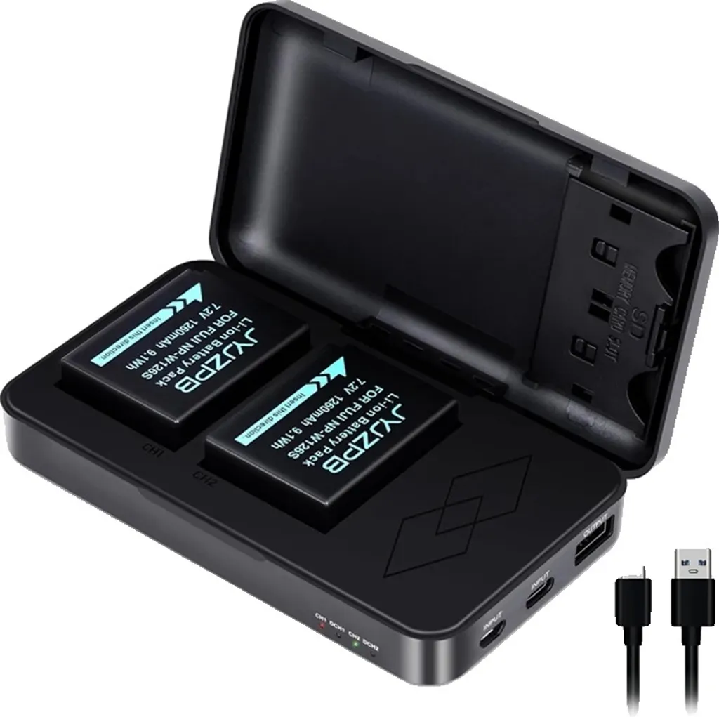 Chargeur Batterie NP-W126S Idéal pour Voyage et Vlog Kit 1 Compact Rapide
