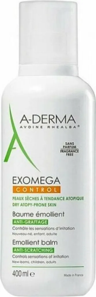 A-Derma Exomega Control Baume 400ml - Formule naturelle anti-irritation