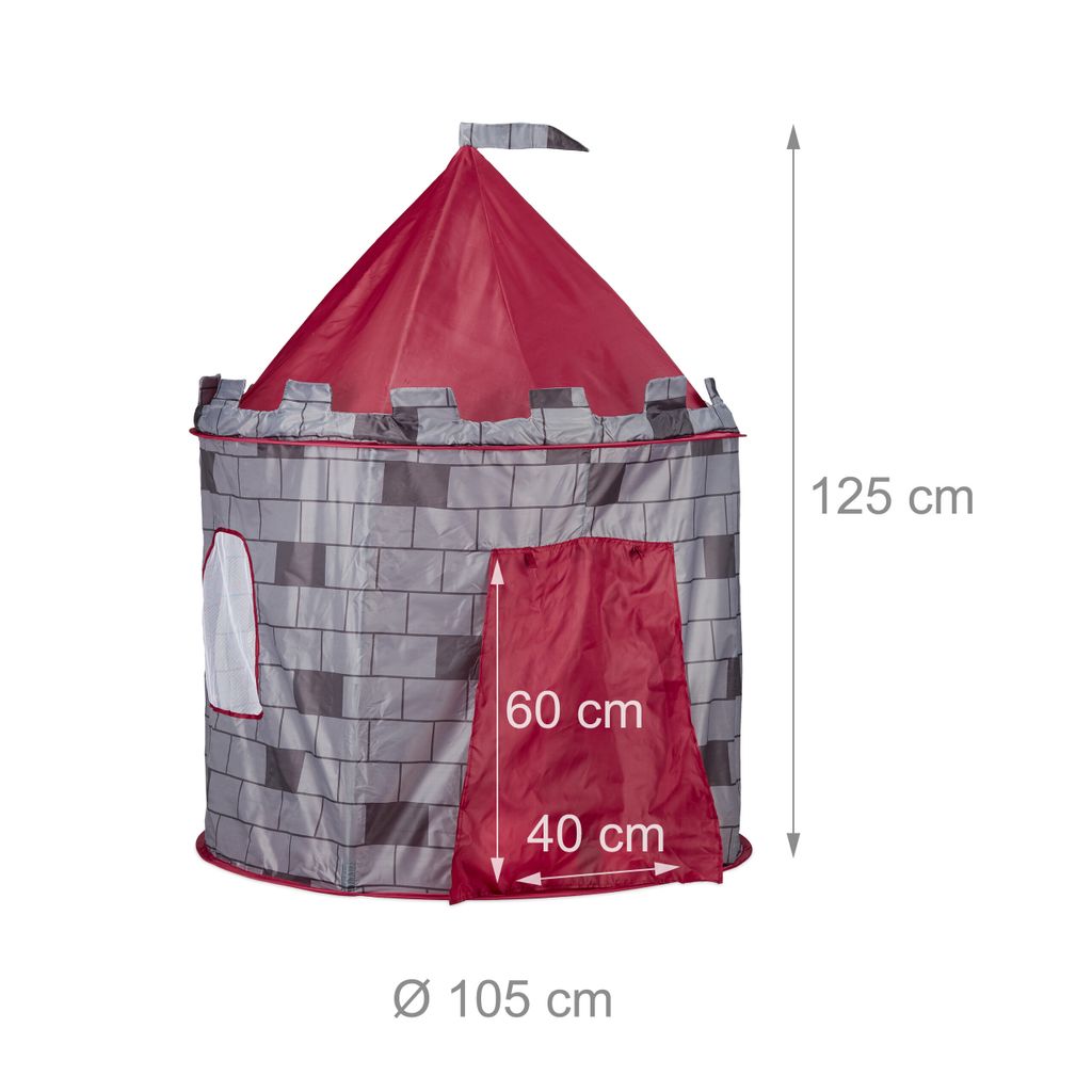 Relaxdays Tente Garage Enfant – 109x146x75 Cm, Maisonnette Et Station Essence Pour Jeu Intérieur/extérieur – Dès 3 Ans