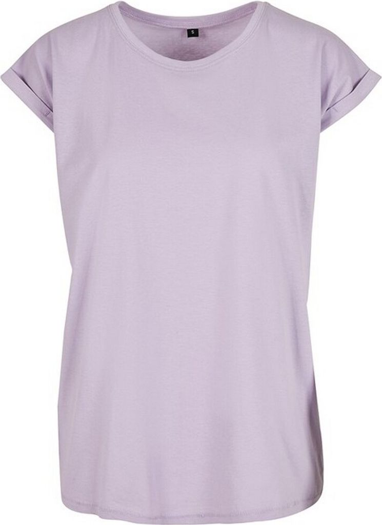 Build Your Brand Dame verlängerte Schulter T-Shirt RW5675 (4XL) (Lila)