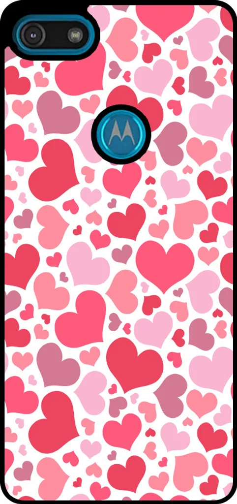 Cover Motorola Moto E6 Play TPU Cuori - Smartphonica Custodia Anti-Graffio
