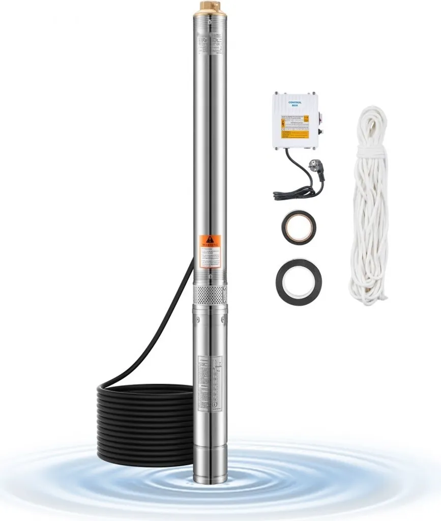 Pompe à Eau de Forage 750W Inox - Solution de Relevage 210 Pieds