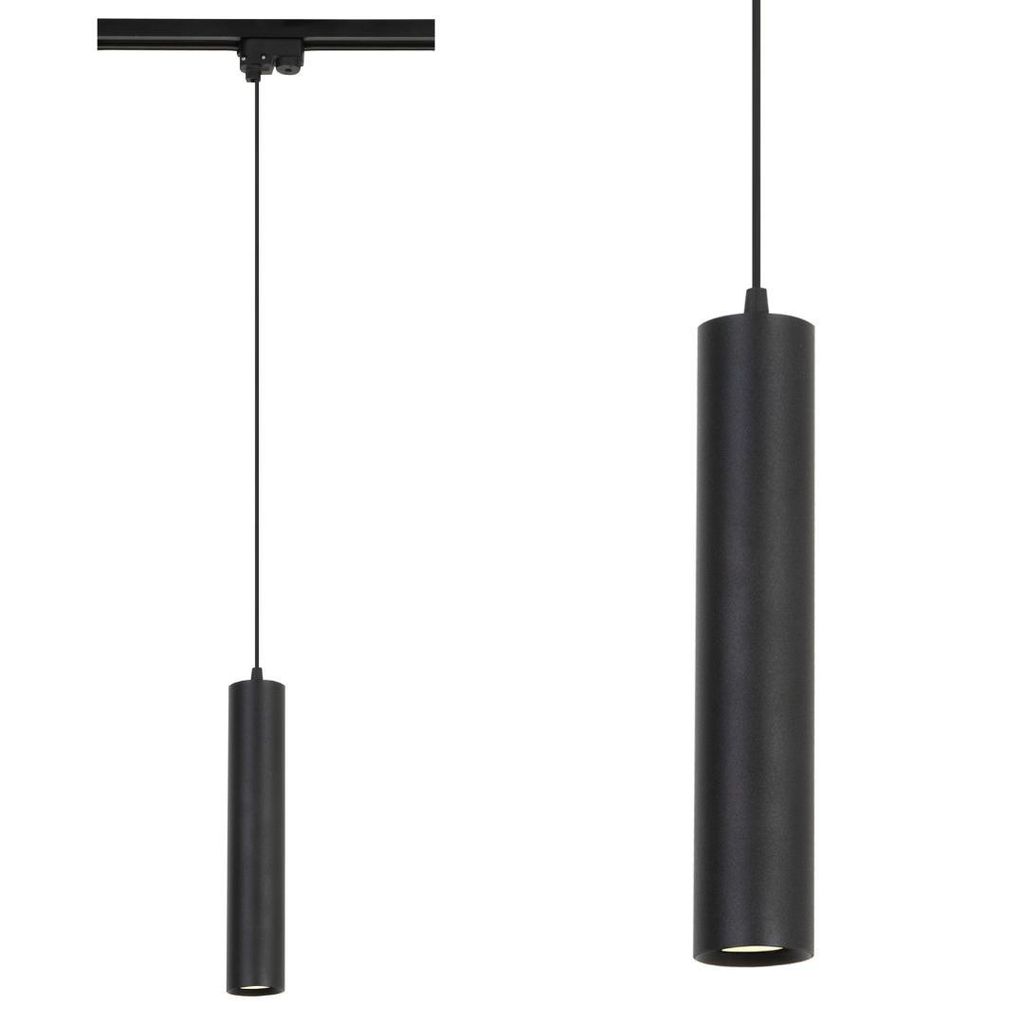 MasterLED Pendelleuchte 1-Phasen – Schwarz – GU10 – LED Hängelampe modern für Schienensystem – Keon