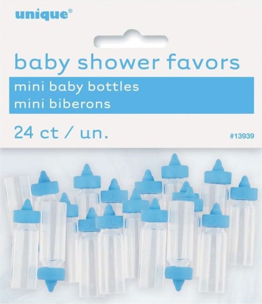 24 Befüllbare Blaue Mini-Babyflasche