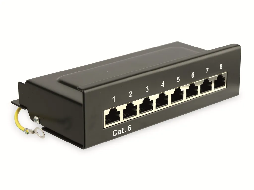 RED4POWER CAT.6 Patchpanel R4-N108S, 8-fach, nero - 2