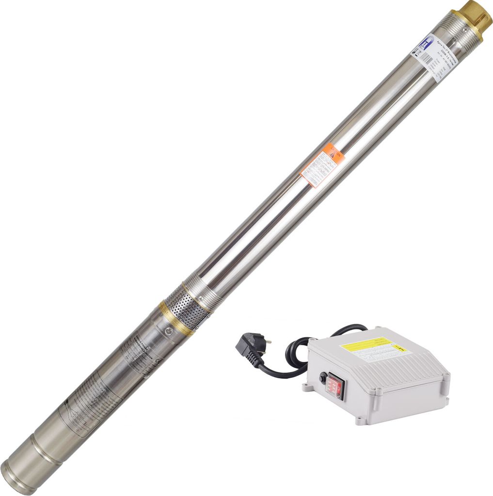 Agora-Tec 3 Zoll Brunnenpumpe Tiefbrunnenpumpe 550W-3.8, 15m Kabel