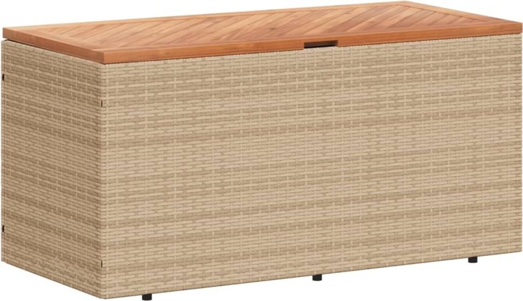 vidaXL Záhradná truhlica béžová 110x50x54 cm Poly ratan Obrázok produktu 