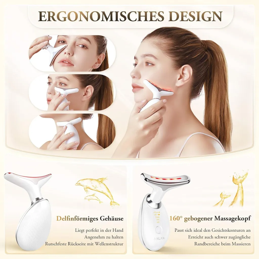 Masseur Visage V-Shape 3 Modes - Lifting & Fermeté EMS 45°C - 4