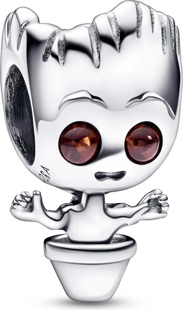 Pendentif Charm Groot Marvel en Argent compatible Bracelets Pandora