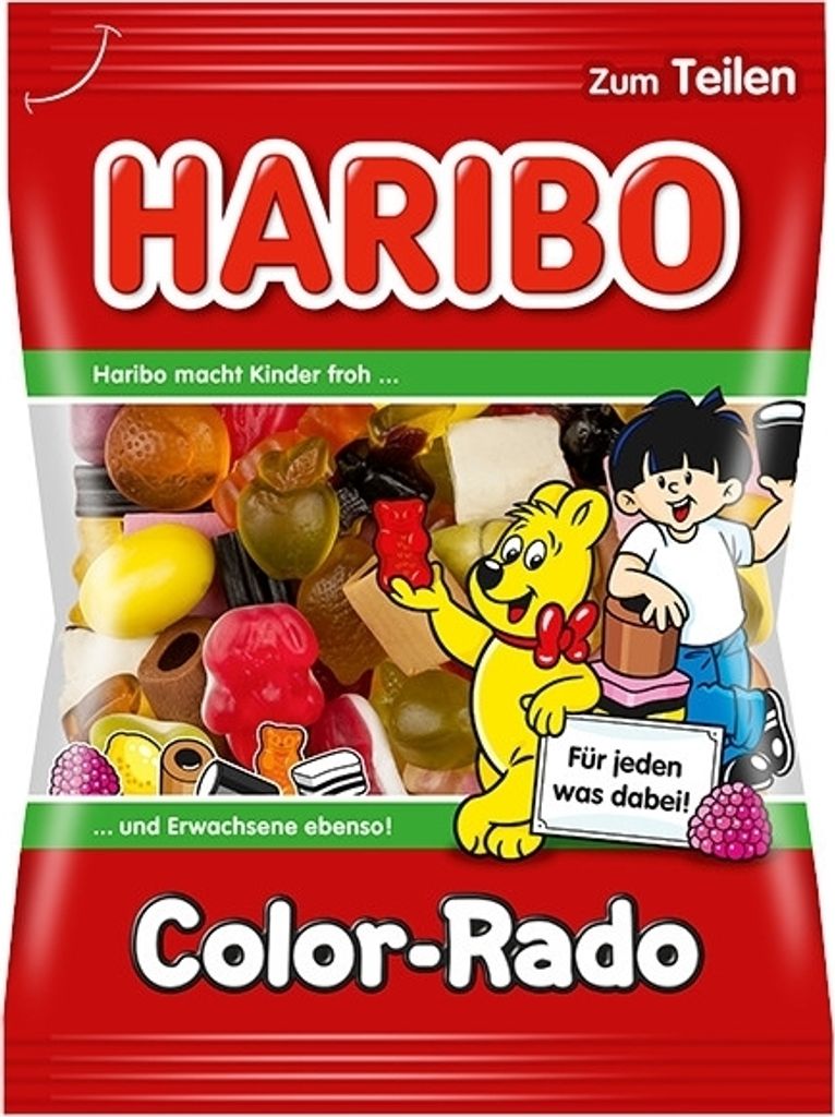 Haribo Color-Rado, Gummibärchen, Fruits, Lakritze, Produktbild 