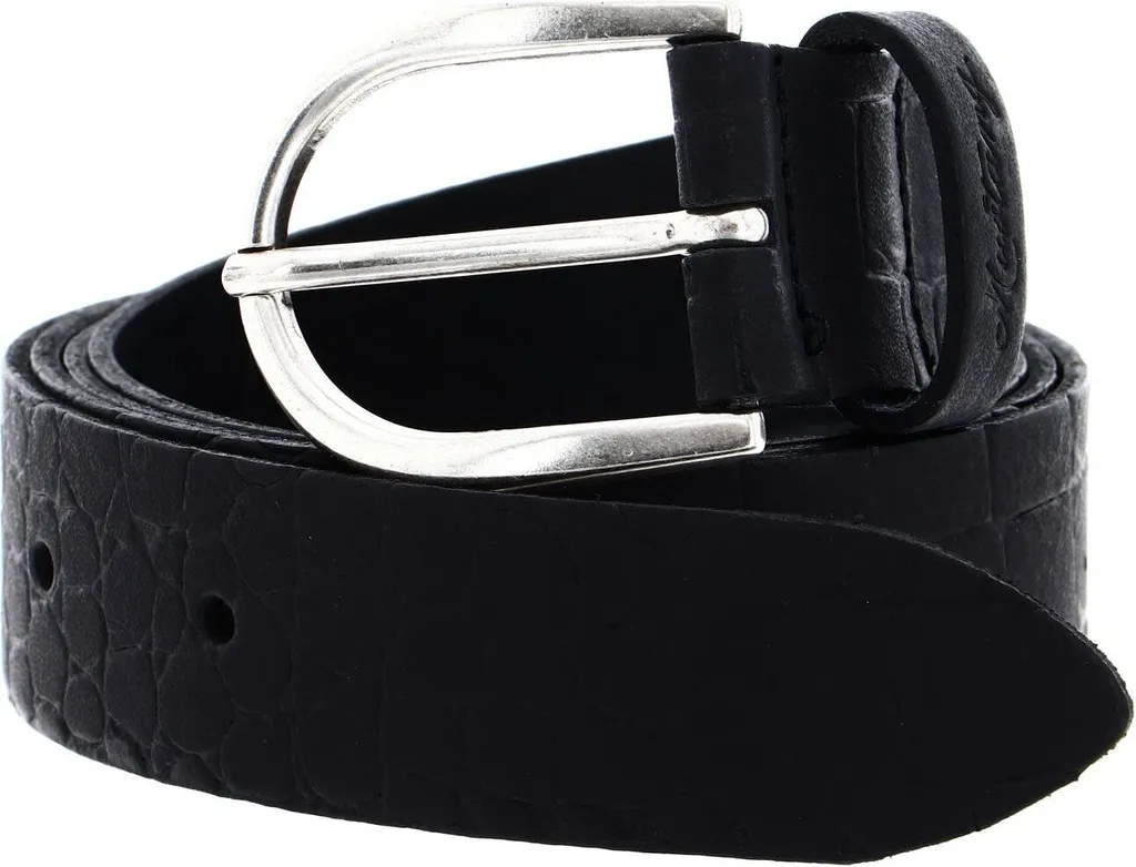 MUSTANG Pelle cintura Croco Belt 3.0 W75 Black nero