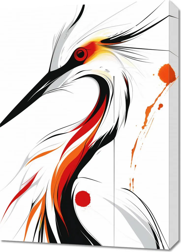 Décoration Murale Cigogne 50x70 cm pour Habiller un Mur Vide Facilement