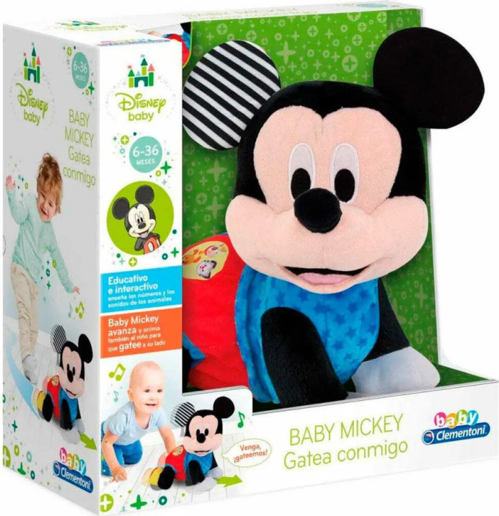 Mickey Ourson Multicolore Clementoni : Doudou Éveil Doux en Taille Unique