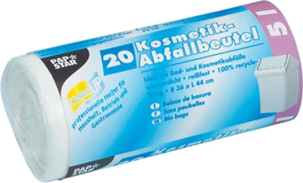 STARPAK Mülleimerbeutel LDPE 60 Liter weiß 20 Beutel auf Rolle