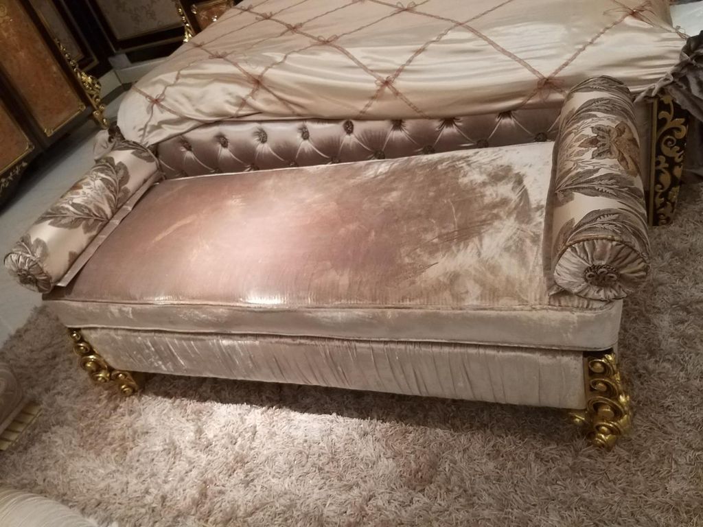 Chaiselounge Antik Stil Sofa Liege Couch Liegen Chaise Textil Barock Rokoko Bank