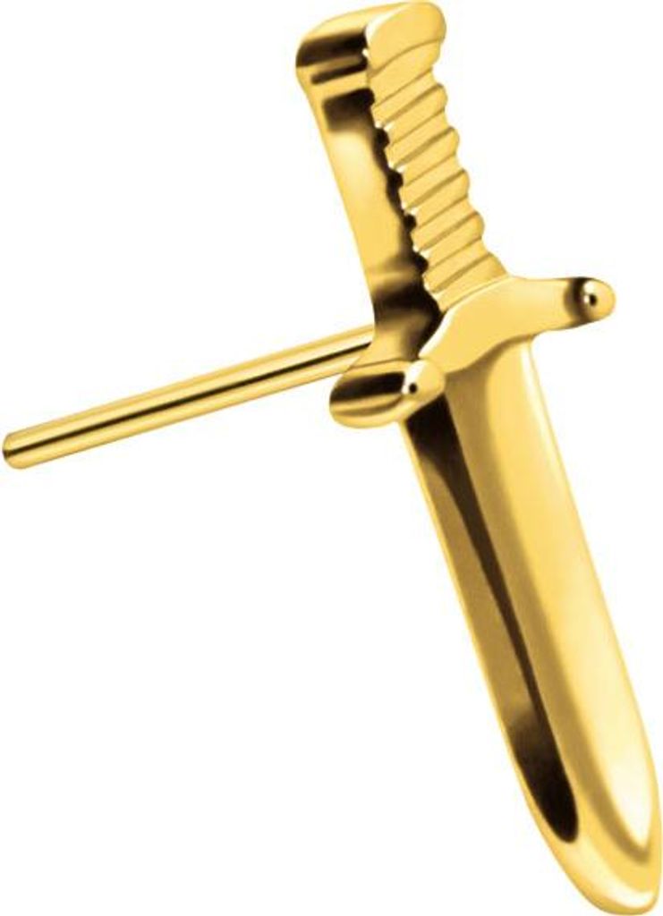 Piercing-Zubehör Titan Aufsatz mit Push Pin SCHWERT