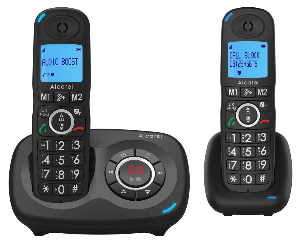 Alcatel XL595B Voice Duo téléphone noir mains libres et répondeur 30 min