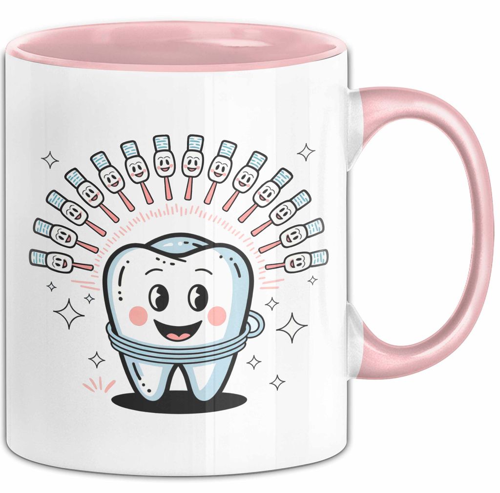 Zahnarzt Tasse Geschenk Lustige Geschenkidee Spruch Für Lächeln Macher (Rosa)