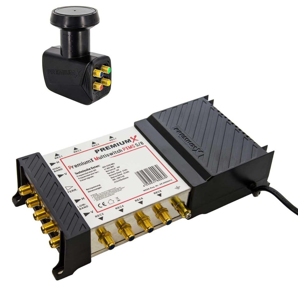 PremiumX multiswitch PXMS 5/8 con alimentatore PremiumX Immagine del prodotto 