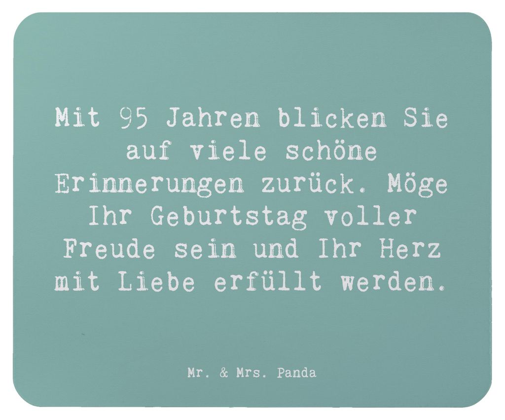 Mr. & Mrs. Panda Mouse Pad Spruch 95. Geburtstag Erinnerungen - Meeresbrise - Geschenk, Happy Birthday, Freundschaft, pc mauspad, schöne, mousepad...