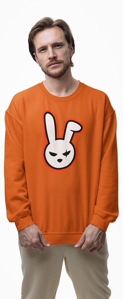 D&B Design Uni Pullover SWEB00009 Bunny Orange-Größe XL