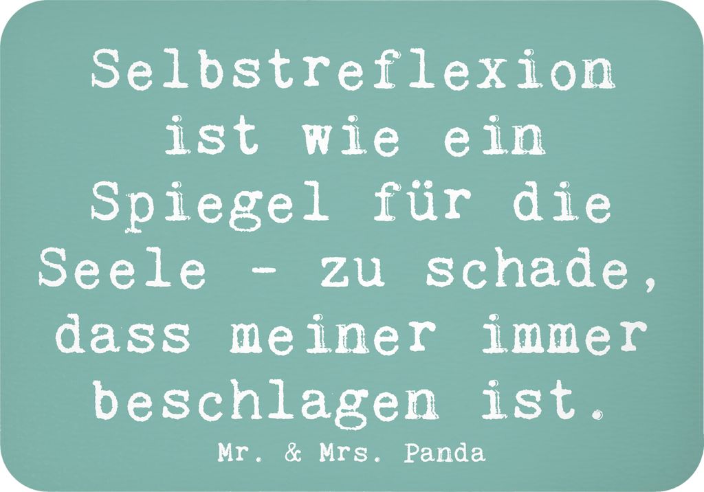 Mr. & Mrs. Panda magnet Spruch Selbstreflexion Spiegel - Meeresbrise - Geschenk, haftmagnet, persönliches Wachstum, Emotionen, Notizhalter, Denkan...