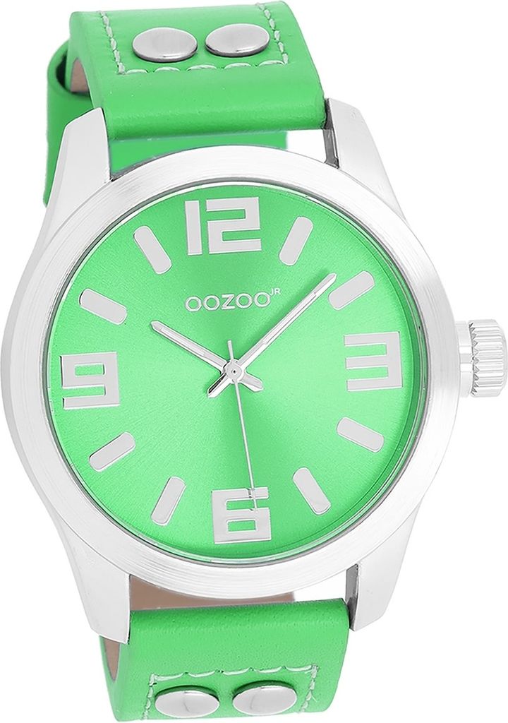 Oozoo Metall Damen Uhr schimmernd Analog Quarzuhr Armband grün Junior D2UOJR319
