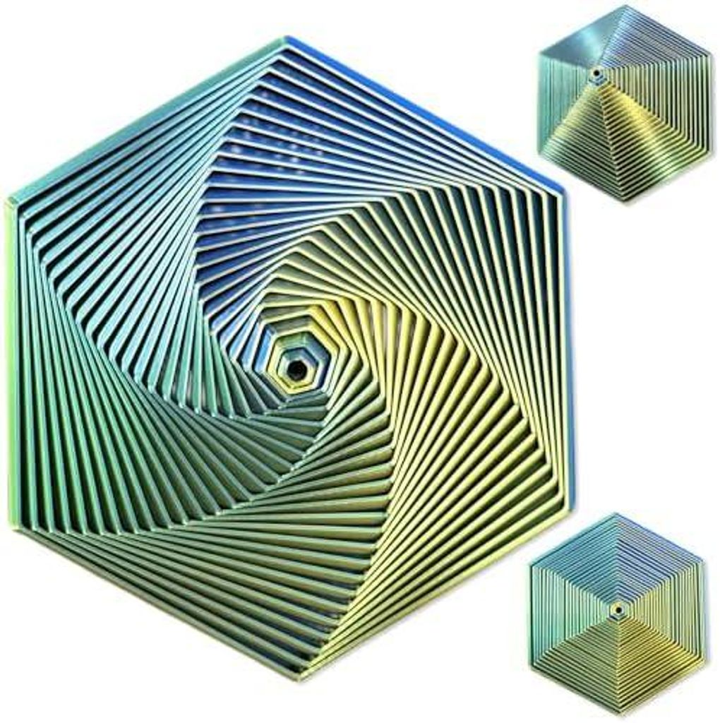 Fraktales Hexagon-Fidget-Toy mit Farbverlauf für Kinder und Produktbild 