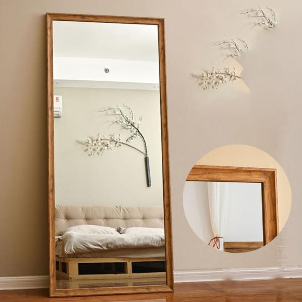 Spiegel mit Holzrahmen 135 x 195 mm