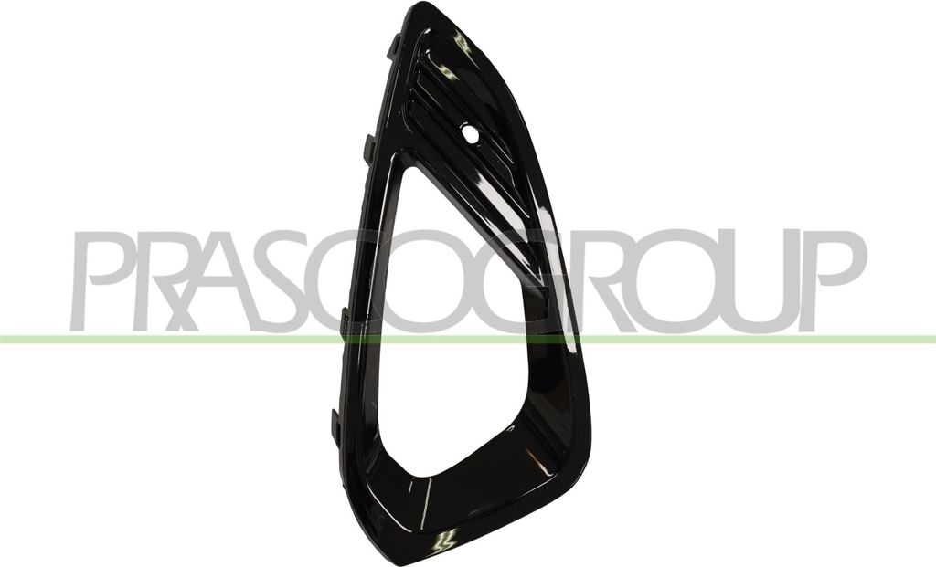 PRASCO Lüftungsgitter Grill Stoßfänger für FORD Fiesta Mk7 Schrägheck mit Loch/Löchern für Nebellampen Schwarz