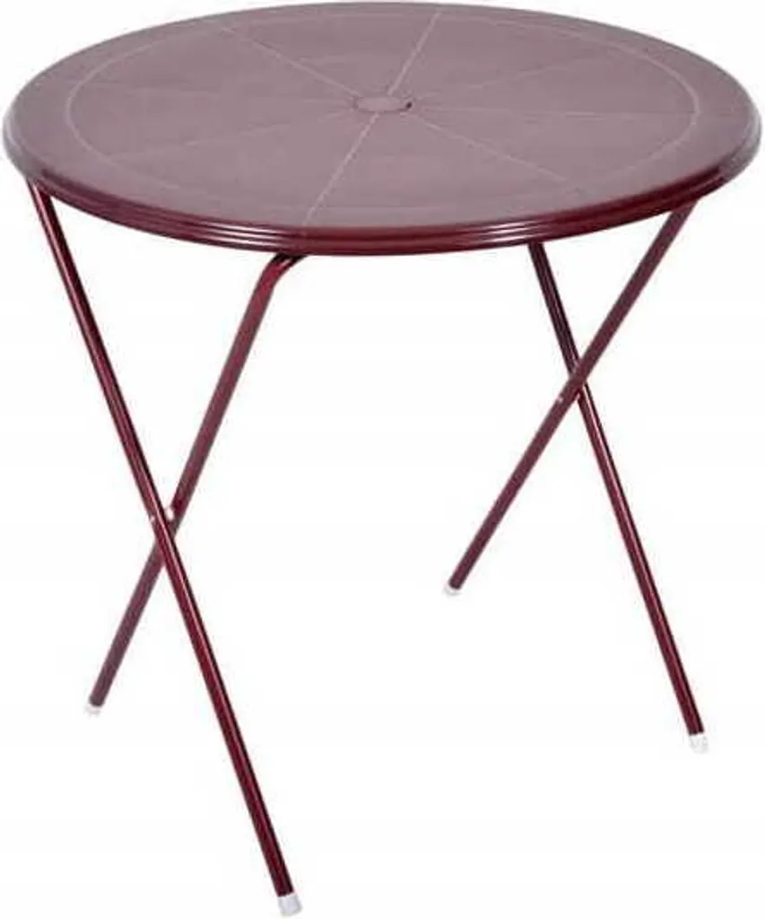 Petite table d'appoint pliante pour balcon et terrasse marron 65cm