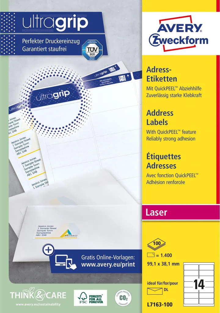 Planches d'Étiquettes Autocollantes A4 pour Envois Postaux et Bureautique - 4