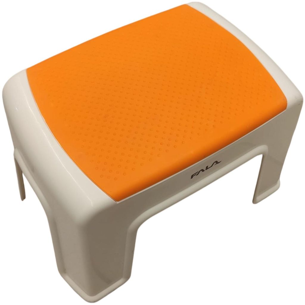 Silla de plástico, color naranja, dimensiones 30x20x21 cm, Imagen del producto 