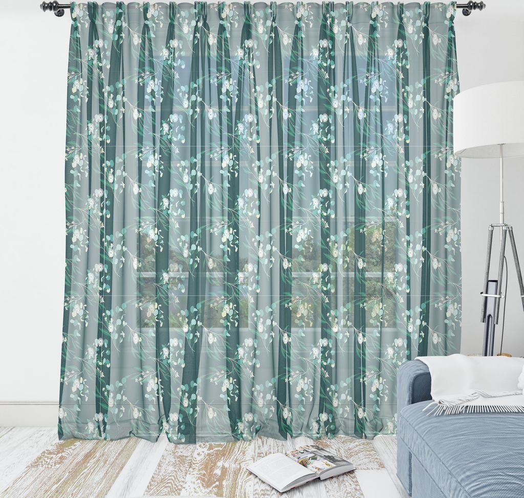 ABAKUHAUS Botanisch Wandteppich, Saisonale Flourishing Baum-Zweige Natur Kräuter Blossom, Wohnzimmer Schlafzimmer seidiges Satin Wandtuch, 180 cm ...