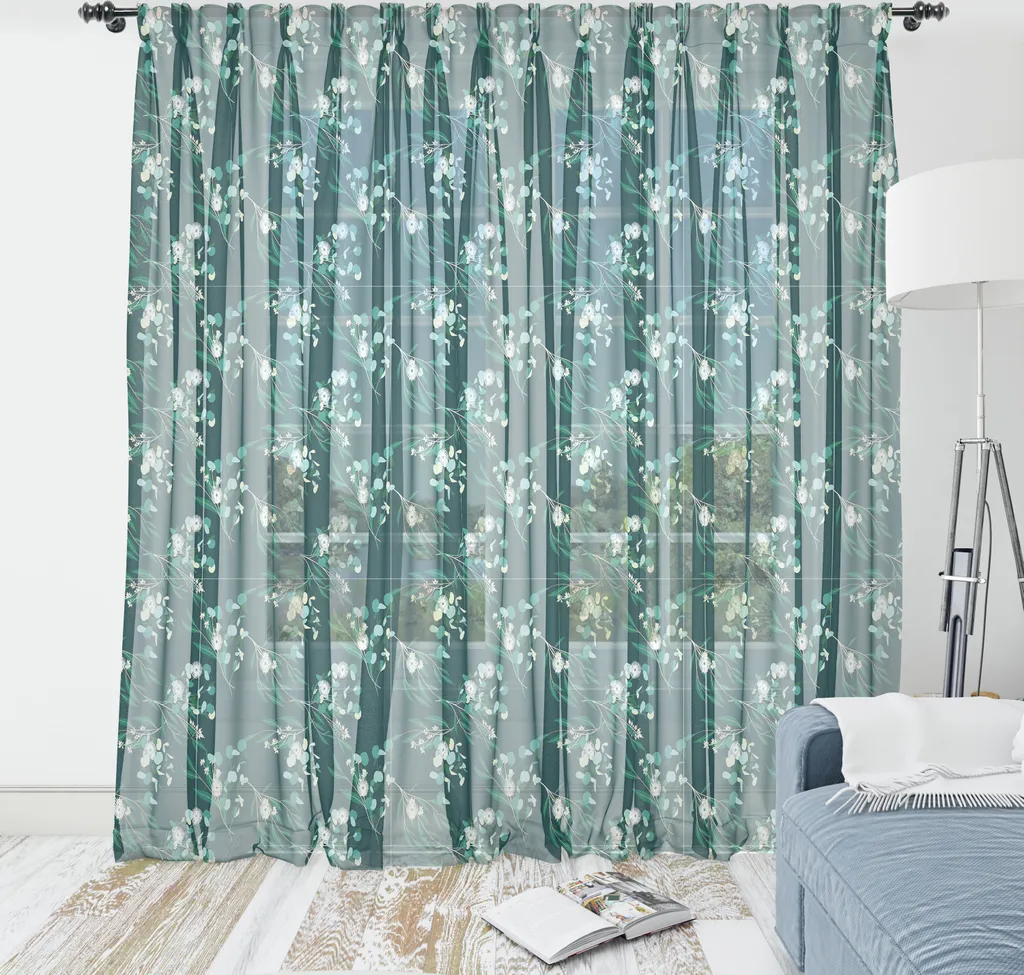 Grande Décoration Murale en Tissu Satiné - Motif Printanier 220x274 cm