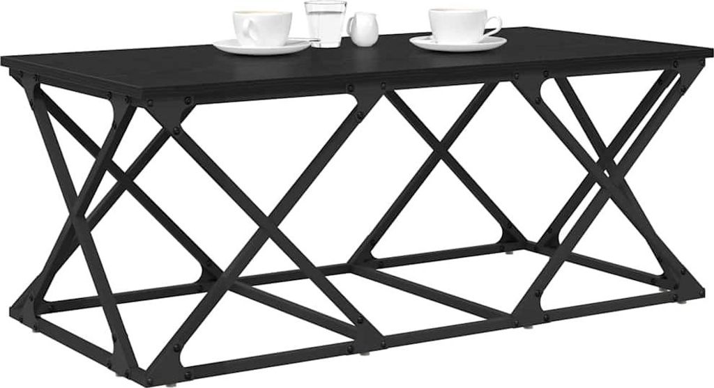 (Robust Möbel) Couchtisch Schwarz Eichen-Optik 100 x 49 x 40cm Holzwerkstoff - CL282511 - Couchtische